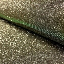 Polyesterjersey Glitzer Uni - schwarz/gold