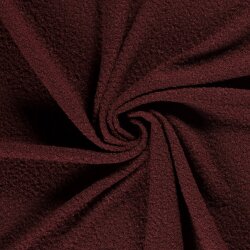 Bouclé Mantelstoff Uni *Marie* - dunkelrot