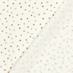 Musselin PRINTED FLOWERS - creme