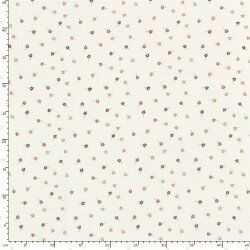 Musselin PRINTED FLOWERS - creme
