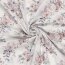 Musselin Digital Blumen - Wollweiss