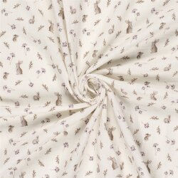 Musselin Digital Kaninchen - creme