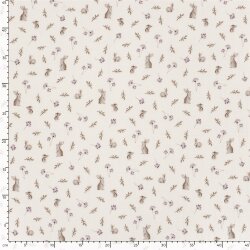 Musselin Digital Kaninchen - creme