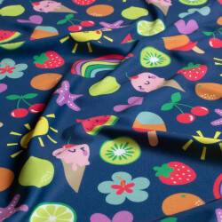 Funktions und Badeanzugstoff LSF50 Recycled RAINBOW