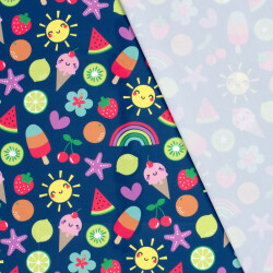 Funktions und Badeanzugstoff LSF50 Recycled RAINBOW