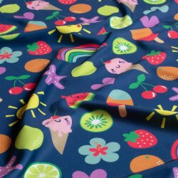 Funktions und Badeanzugstoff LSF50 Recycled Sommerzeit - königsblau