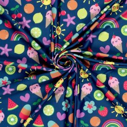 Funktions und Badeanzugstoff LSF50 Recycled Sommerzeit -...