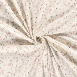 Rippenjersey Digital Blumen- creme