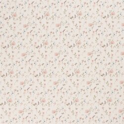 Rippenjersey Digital Blumen- creme