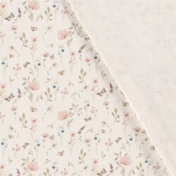 Rippenjersey Digital Blumen- creme