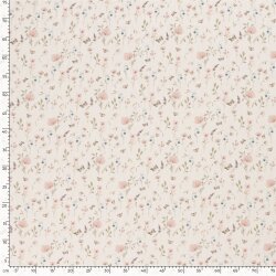 Rippenjersey Digital Blumen- creme