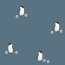 French Terry Digital Organic Pinguine - indigo