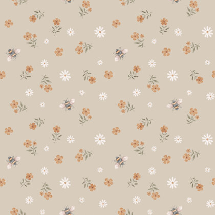 Baumwolljersey Digital Organic FLOWERS