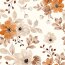 French Terry Digital Organic Herbststrauß - creme