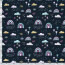 Softshell Digital Blumen und Regenbogen - nachtblau