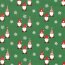 Baumwollpopeline Weihnachtsgnome - grün