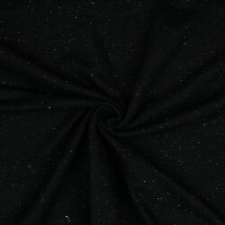 0,5 Meter - Wintersweat bunte Sprenkel - schwarz