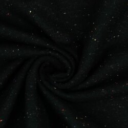 0,5 Meter - Wintersweat bunte Sprenkel - schwarz