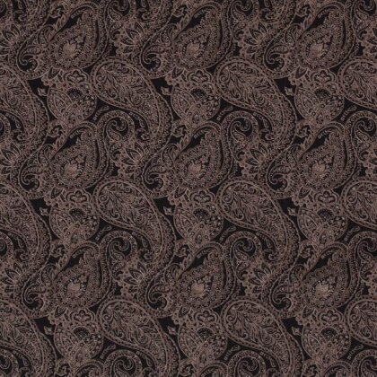 0,4 Meter - Viskosestoff Paisley braun