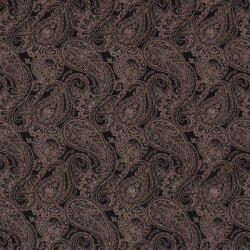 0,4 Meter - Viskosestoff Paisley braun