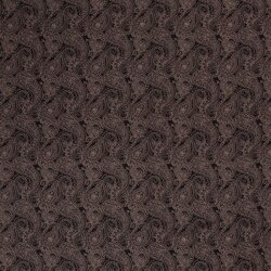 0,4 Meter - Viskosestoff Paisley braun
