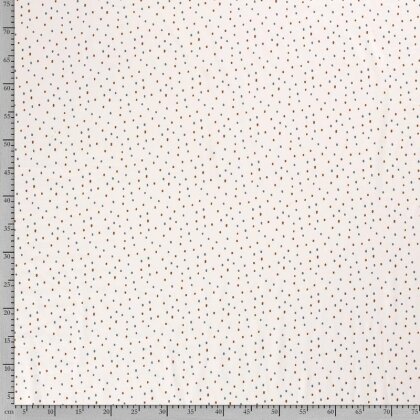 0,6 Meter - Baumwolljersey kleine Flecken- creme