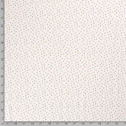 0,6 Meter - Baumwolljersey kleine Flecken- creme
