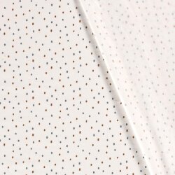 0,6 Meter - Baumwolljersey kleine Flecken- creme