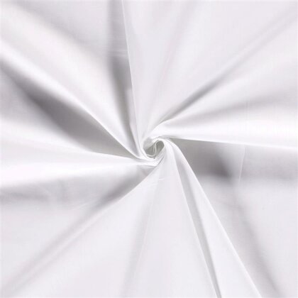 Baumwollstoff Fahnentuch Cretonne *Marie* Uni - weiss