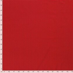 Baumwollpopeline Punkte 2mm - rot