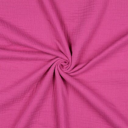 Musselin Uni *Vera*  - dunkelpink