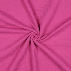 Musselin Uni *Vera*  - dunkelpink
