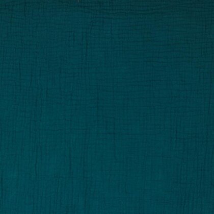 Musselin Uni *Vera*  - dunkelcyanblau