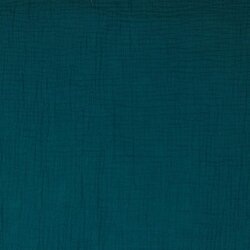 Musselin Uni *Vera*  - dunkelcyanblau
