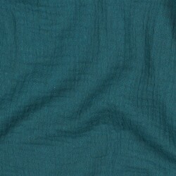 Musselin Uni *Vera*  - dunkelcyanblau