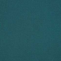 Musselin Uni *Vera*  - dunkelcyanblau