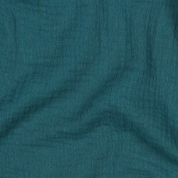 Musselin Uni *Vera*  - dunkelcyanblau
