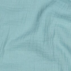 Musselin Uni *Vera*  - atlantikblau