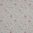 Musselin Digital rosa Blumen - weiss