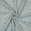 Musselin Digital Organic AquarellBlumen - weiss/blau