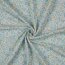 Musselin Digital Organic AquarellBlumen - weiss/blau