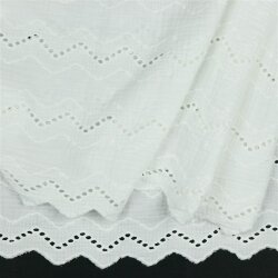 Musselin Bordüre 2-SIDE - weiß