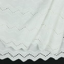 Musselin Bordüre 2-SIDE - weiß