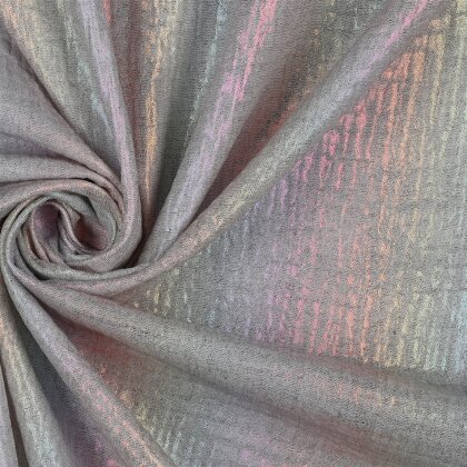 Musselin Foliert Regenbogenstreifen - silber