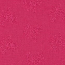 Musselin Bestickt Blumen - fuchsia