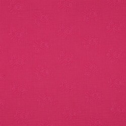 Musselin Bestickt Blumen - fuchsia