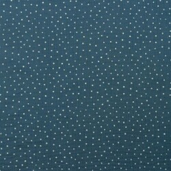 Musselin kleine Punkte - blau