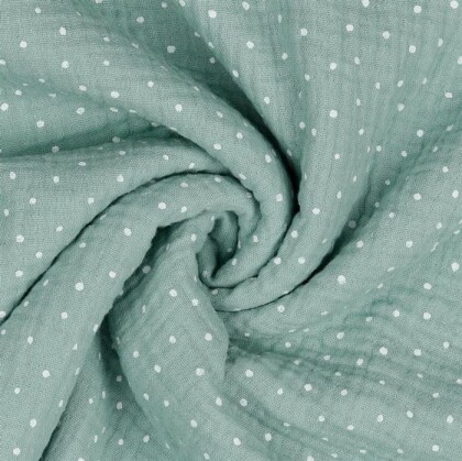 Musselin kleine Punkte - mint