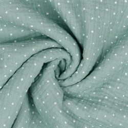 Musselin kleine Punkte - mint