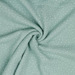Musselin kleine Punkte - mint